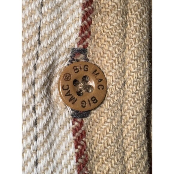 Vintage Distressed 70s Big Mac Flannel Button Up Shirt Adult Size Large MiUSA - Picture 4 of 16